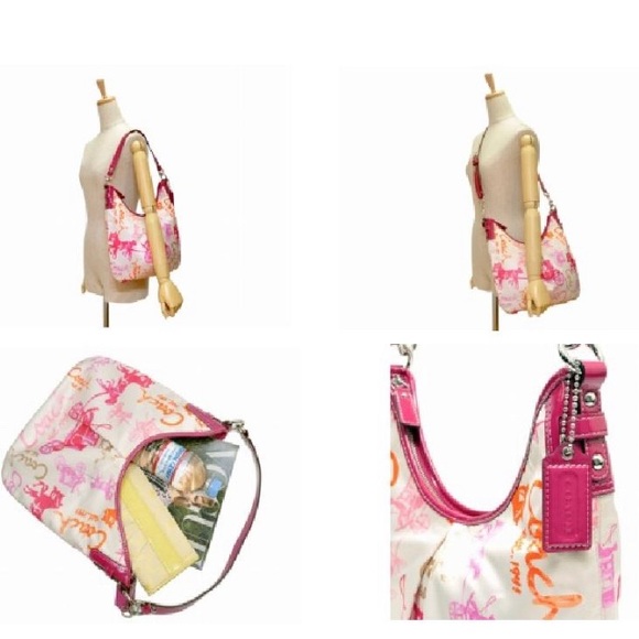 COACH F14891 HORSE & CARRIAGE PLEATED 2-WAY HOBO - Picture 4 of 14